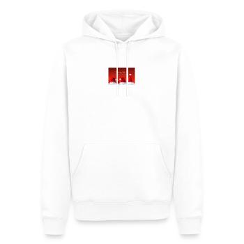 Frohe Weihnachten 2027 Hut-Trio - Männer Premium Bio Hoodie - Weiß - Vorne - Nico (187cm)