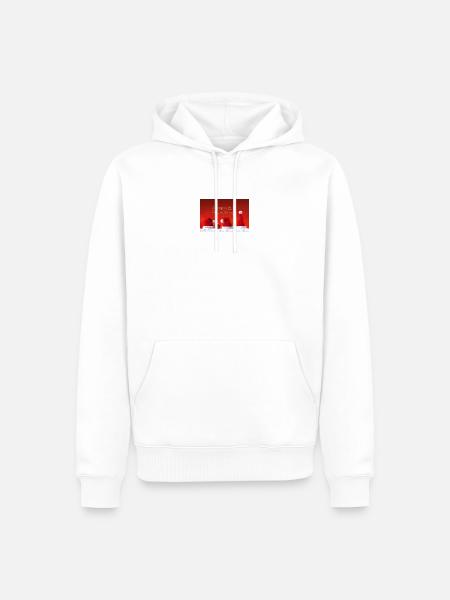 Frohe Weihnachten 2027 Hut-Trio - Männer Premium Bio Hoodie - Weiß