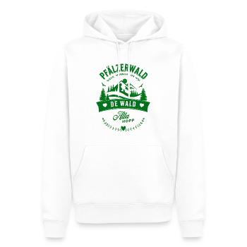 Pfälzerwald Weck Worscht Un Woi De Wald Alla Hopp - Männer Premium Bio Hoodie - Weiß - Vorne - Nico (187cm)