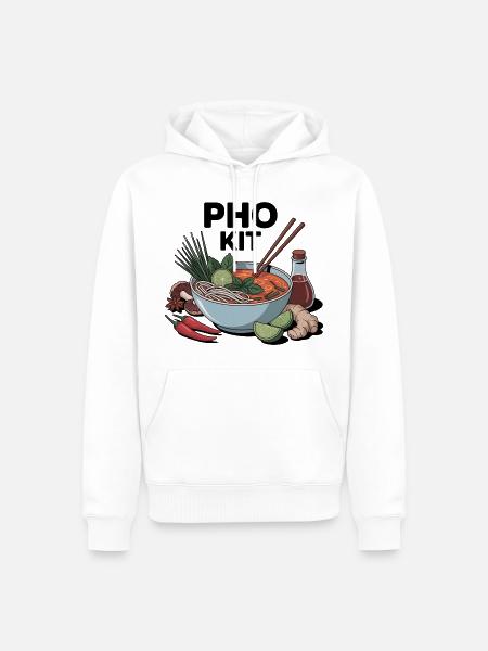 Pho Kit Lustige Nudelsuppenliebhaber - Männer Premium Bio Hoodie - Weiß