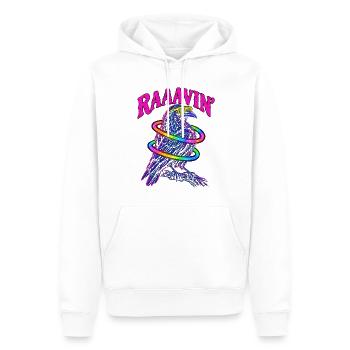 Bigfoot vor dem Mond Mondlicht mystischer Affe - Männer Premium Bio Hoodie - Weiß - Vorne - Nico (187cm)