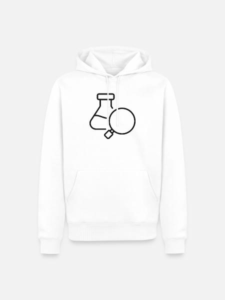 Laboranalyse-Wissenschaftssymbol - Männer Premium Bio Hoodie - Weiß