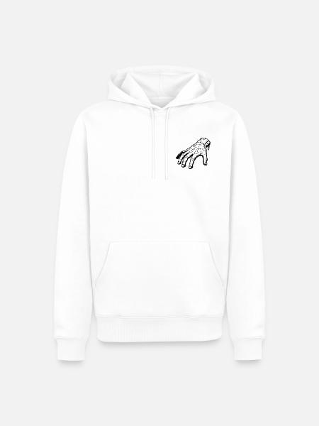 Eine Hand für alle Fälle - Männer Premium Bio Hoodie - Weiß