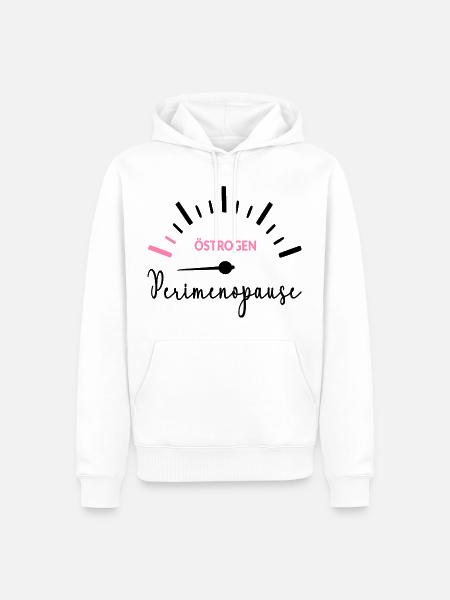 Anzeige Perimenopause Östrogen Menopause - Männer Premium Bio Hoodie - Weiß