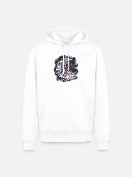 Mondrose im Sternenhimmel - Männer Premium Bio Hoodie - Weiß