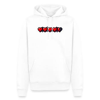 Pixel Art Herzen Health Bar Retro Gamer T-Shirt - Männer Premium Bio Hoodie - Weiß - Vorne - Nico (187cm)
