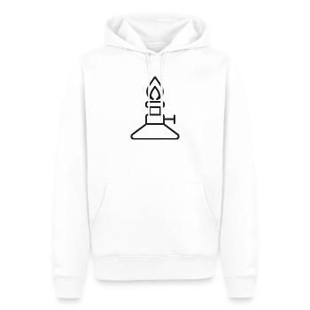 Bunsenbrenner-Labor-Liniensymbol - Männer Premium Bio Hoodie - Weiß - Vorne - Nico (187cm)