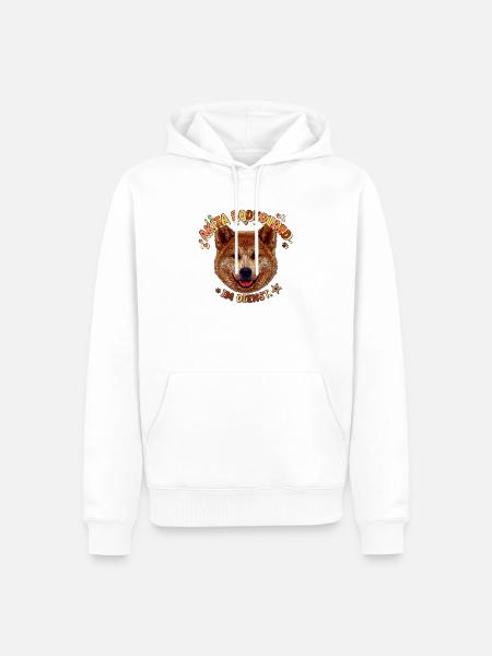 Akita Bodyguard Im Dienst - Männer Premium Bio Hoodie - Weiß