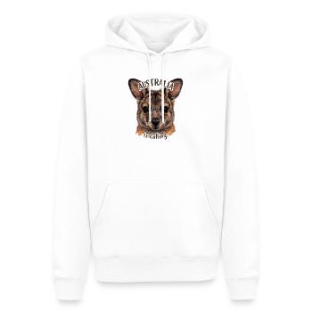 Australien ruft: Beuteltierportrait - Männer Premium Bio Hoodie - Weiß - Vorne - Nico (187cm)