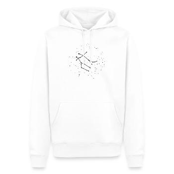 Sternzeichen Zwillinge – das echte Sternbild - Männer Premium Bio Hoodie - Weiß - Vorne - Nico (187cm)