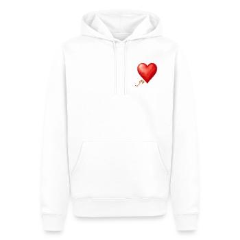 Herz mit Herbstblättern aus den Cévennen - Männer Premium Bio Hoodie - Weiß - Vorne - Nico (187cm)