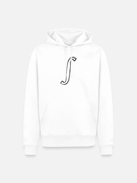 Integralzeichen handgezeichnet - Männer Premium Bio Hoodie - Weiß