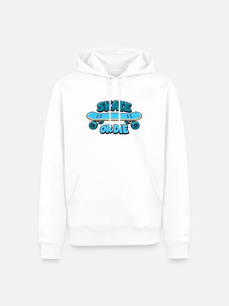Skate or die retro Design - Männer Premium Bio Hoodie - Weiß