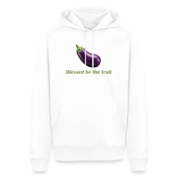 Gesegnet sei die Frucht – Spaß-Shirt! - Männer Premium Bio Hoodie - Weiß - Vorne - Nico (187cm)