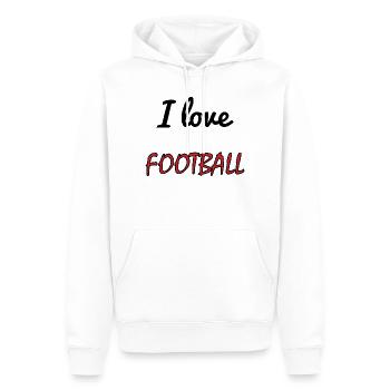 FUSSBALL. SPORT. FRANKREICH. MEISTER - Männer Premium Bio Hoodie - Weiß - Vorne - Nico (187cm)