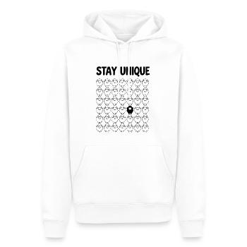 Schwarzes Schaf Stay Unique - Männer Premium Bio Hoodie - Weiß - Vorne - Nico (187cm)