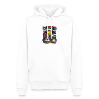 Festive Dublin Ireland Christmas Holiday Scene - Männer Premium Bio Hoodie - Weiß - Vorne - Nico (187cm)