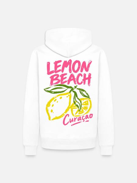 Lemon Beach Curacao - Männer Premium Bio Hoodie - Weiß