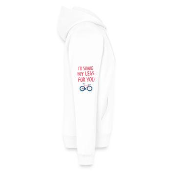 I'd shave my legs for you - Männer Premium Bio Hoodie - Weiß - Rechts - Nico (187cm)