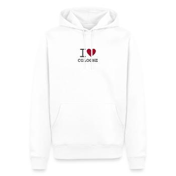 I love Cologne - Men’s Premium Organic Hoodie - white - Front - Nico (187cm)