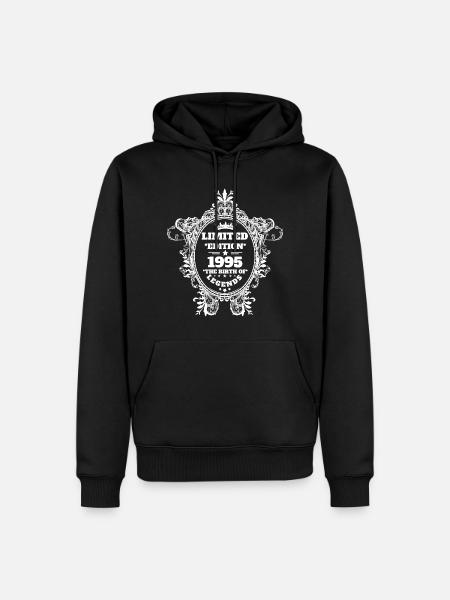 1995 - Männer Premium Bio Hoodie - Schwarz