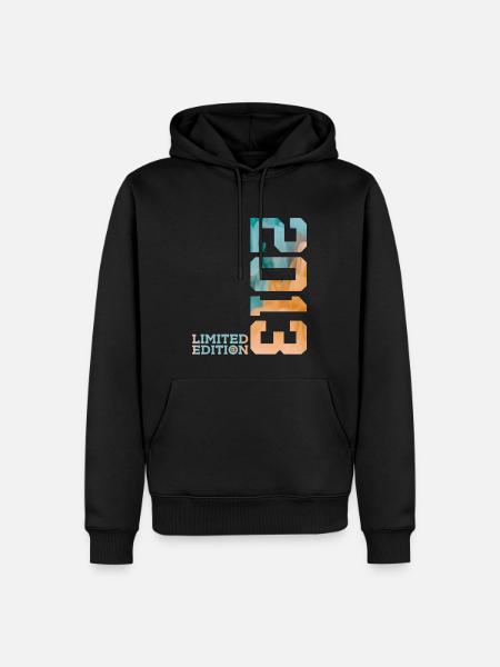 13. GEBURTSTAG LIMITED EDITION 2013 - Männer Premium Bio Hoodie - Schwarz