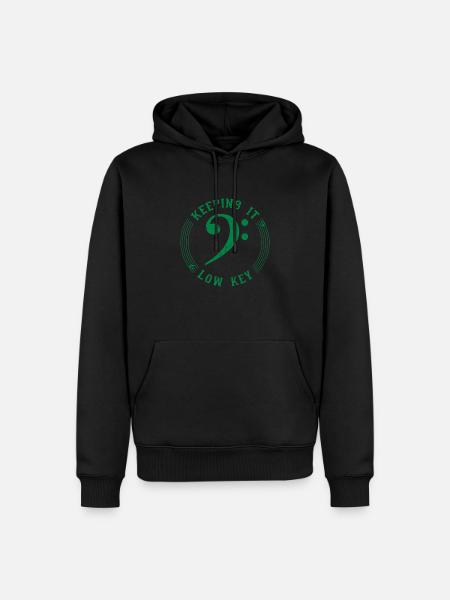 Bassschlüssel Grün - Vintage Musical Symbol - Männer Premium Bio Hoodie - Schwarz