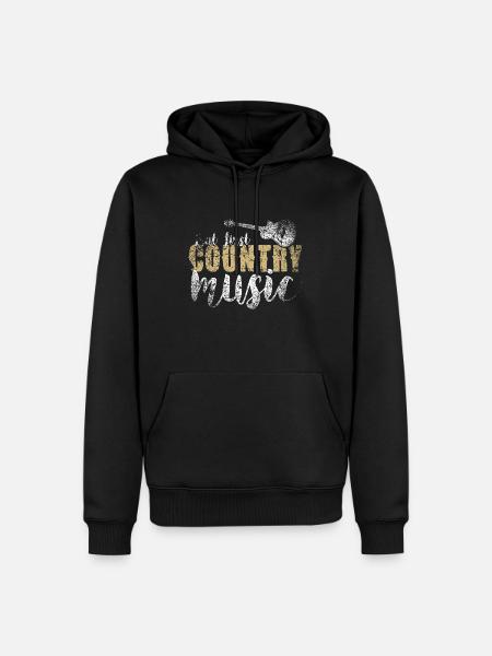 Country Music - Männer Premium Bio Hoodie - Schwarz