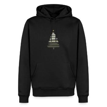 Arbre de Noël - Sweat à capuche Premium bio Homme - noir - Devant - Nico (187cm)