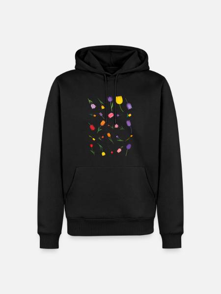 Source - Sweat à capuche Premium bio Homme - noir