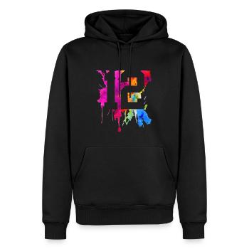 12 ANS 12E ANNIVERSAIRE - Sweat à capuche Premium bio Homme - noir - Devant - Nico (187cm)