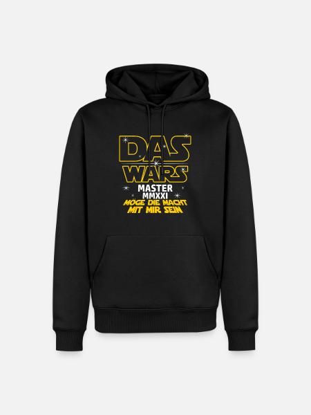Das Wars Master 2021 Abschluss Masterabschluss Uni - Männer Premium Bio Hoodie - Schwarz