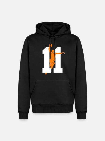 NUMMER 11 BASKETBALL 11. GEBURTSTAG - Männer Premium Bio Hoodie - Schwarz