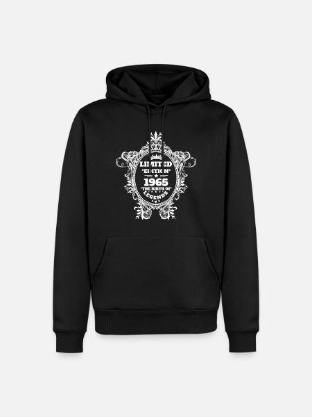 1965 - Männer Premium Bio Hoodie - Schwarz