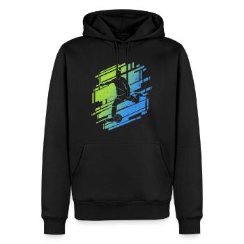 Fußball Jungen Fußballspieler Fußballer - Männer Premium Bio Hoodie - Schwarz - Vorne - Nico (187cm)