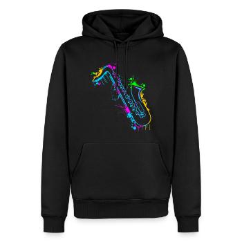 Saxophon Saxofon Saxofonist - Männer Premium Bio Hoodie - Schwarz - Vorne - Nico (187cm)