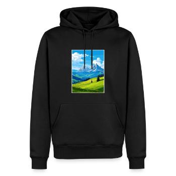 Dolomiten Dolomiten Dolomiten Gebirge Italien - Männer Premium Bio Hoodie - Schwarz - Vorne - Nico (187cm)