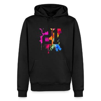 21 JAHRE 21. GEBURTSTAG - Männer Premium Bio Hoodie - Schwarz - Vorne - Nico (187cm)