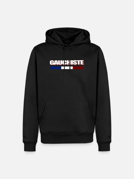 Gauchiste - Sweat à capuche Premium bio Homme - noir