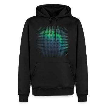 Polarlicht Aurora Borealis Nordlichter - Männer Premium Bio Hoodie - Schwarz - Vorne - Nico (187cm)