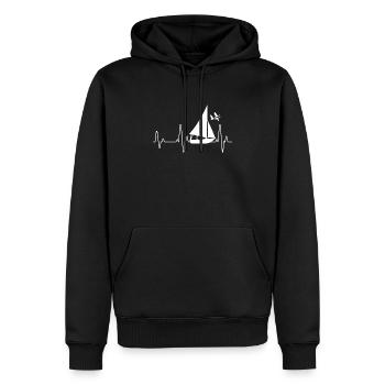 navigation à voile - Sweat à capuche Premium bio Homme - noir - Devant - Nico (187cm)