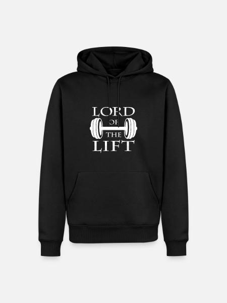 dumbbell - Men’s Premium Organic Hoodie - black