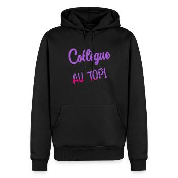 COLLEAGUE - Men’s Premium Organic Hoodie - black - Front - Nico (187cm)