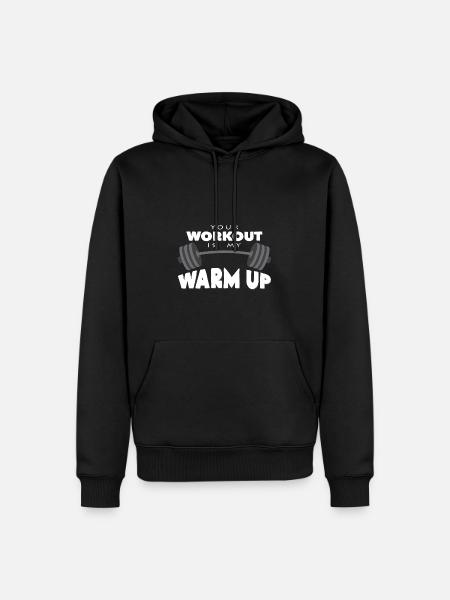 dumbbell - Men’s Premium Organic Hoodie - black