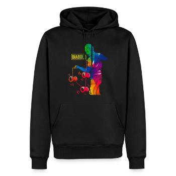 Geschickter Diabolo Zirkuskünstler - Männer Premium Bio Hoodie - Schwarz - Vorne - Nico (187cm)