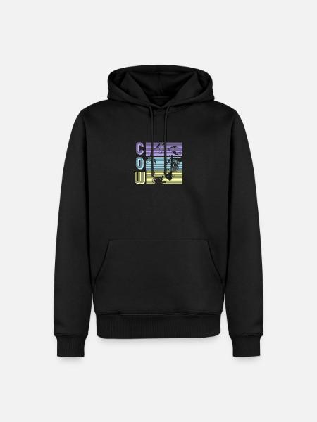 Kuh - Männer Premium Bio Hoodie - Schwarz