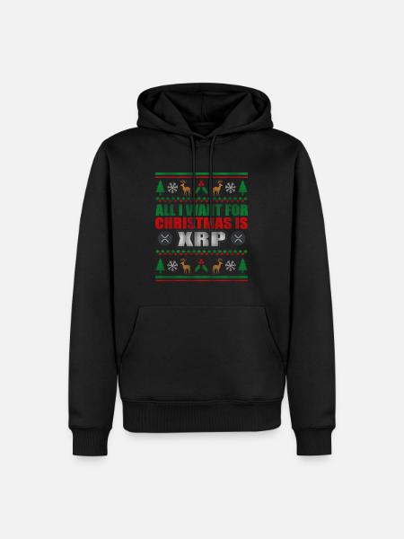 Christmas XRP Investor - Männer Premium Bio Hoodie - Schwarz