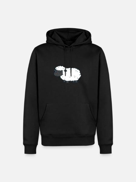 Cute Sheep - Männer Premium Bio Hoodie - Schwarz