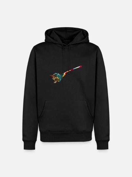 Herzhafter Spaghetti Kochabend - Männer Premium Bio Hoodie - Schwarz