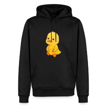 Entchen Ente - Männer Premium Bio Hoodie - Schwarz - Vorne - Nico (187cm)
